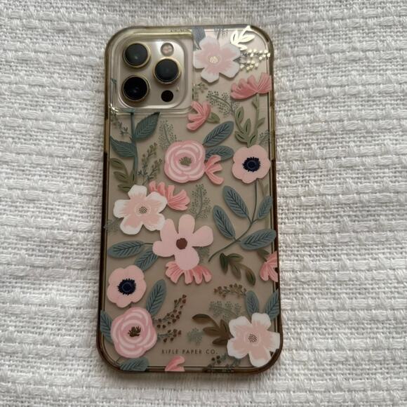 Rifle Paper Co. iPhone 12 Max Pro Case in Clear Wildflowers - Picture 3 of 8